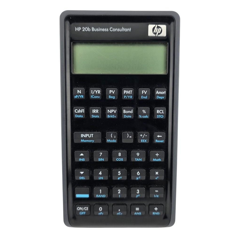 HP 20b Business Consultant Financial Calculator Black Excellent Financial Tool